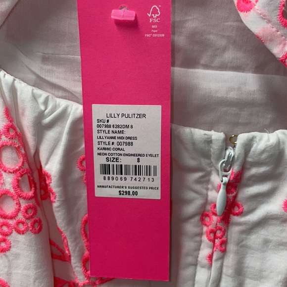 NWT Lilly Pulitzer Lillyanne Midi Dress size 8 - Picture 8 of 8